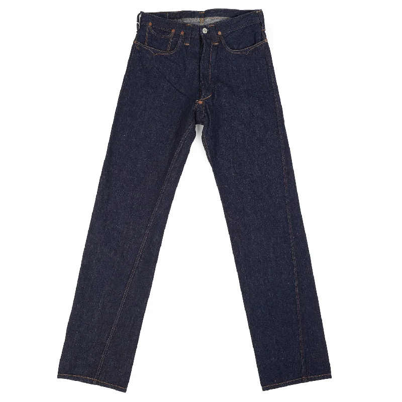 men's travel pants-Warehouse & Co Brown-Duck & Digger Nonpareil Overall Regular Straight Jean - Rinsed