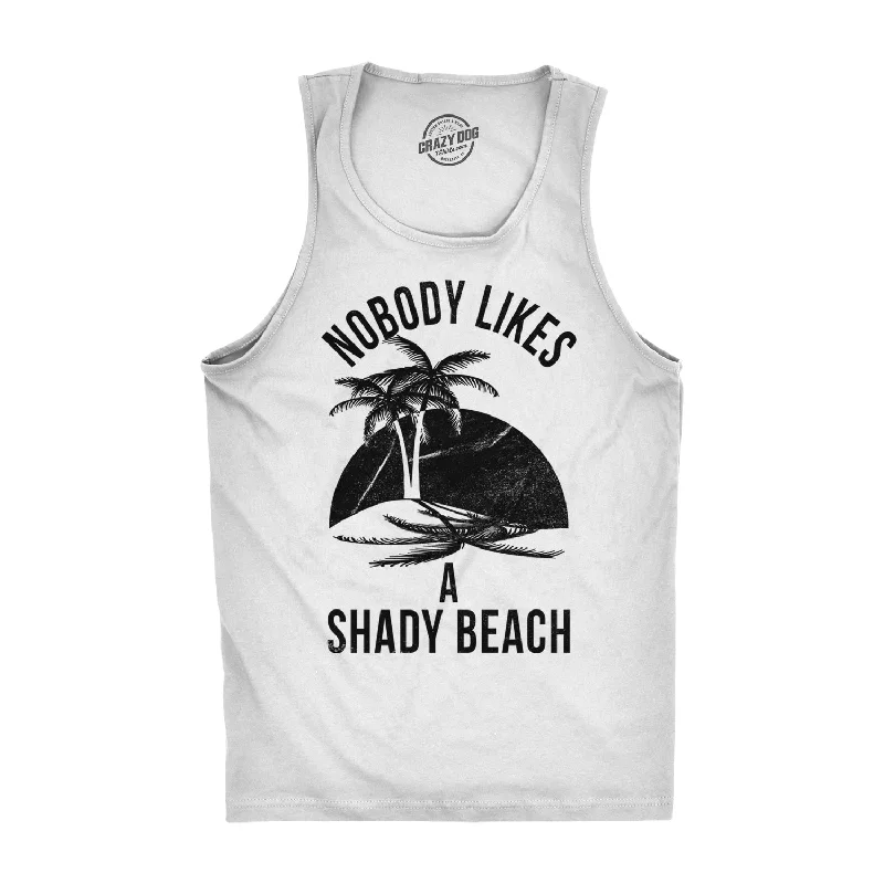 men's tank top for bodybuilding-Nobody Likes A Shady Beach Men's Tank Top