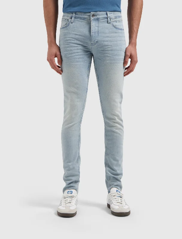 men's urban trousers-The Jone Skinny Fit Jeans | Denim Light Blue