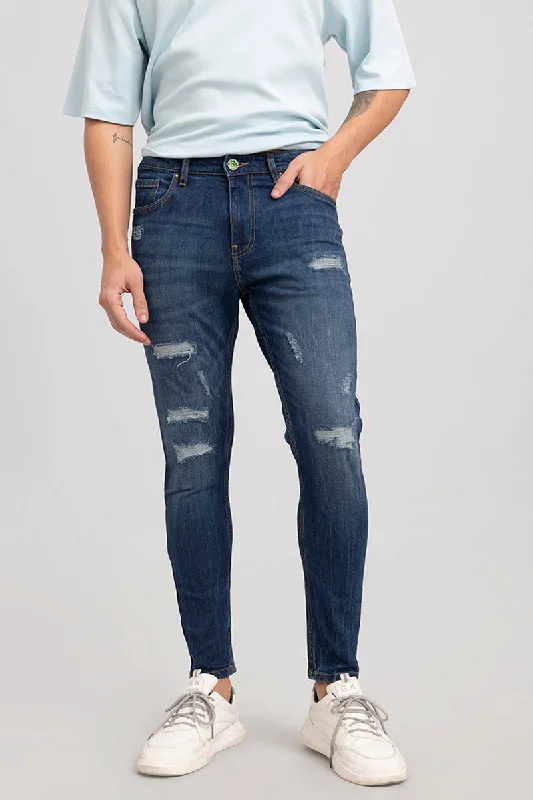 men's high quality pants-Kiko Mid Blue Skinny Jeans