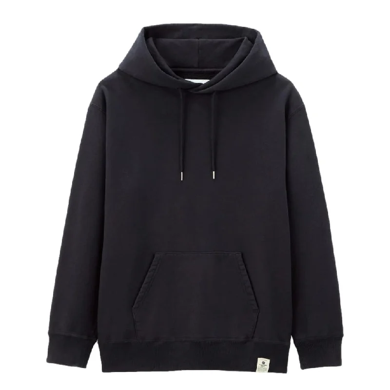 men's spring sweatshirts-Momotaro Heavyweight Terry Hoodie (Navy)