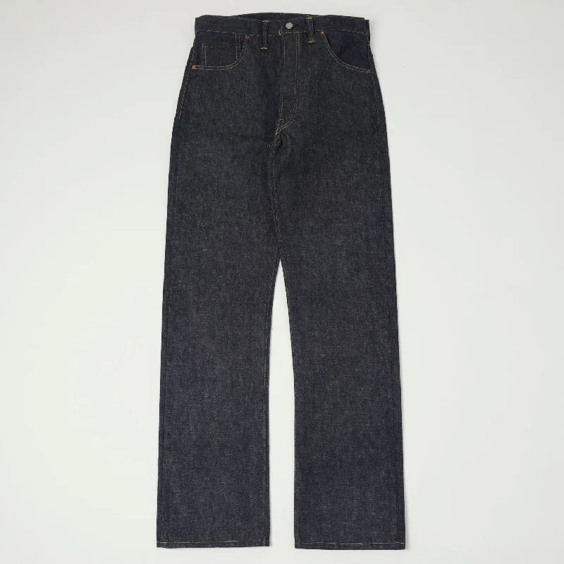 men's pleated trousers-Warehouse & Co S1000XX WWII 'Dead Stock Blue' 13.3oz Loose Straight Jean - Raw