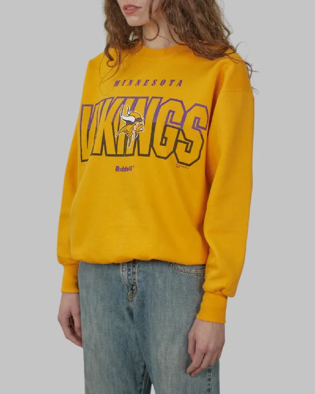 men's fashion sweatshirts-(M) 90s Minnesota Vikings