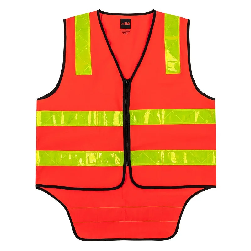 men's padded vests-BAD VIC ROADS HI-VIS DAY/NIGHT ZIP SAFETY VEST