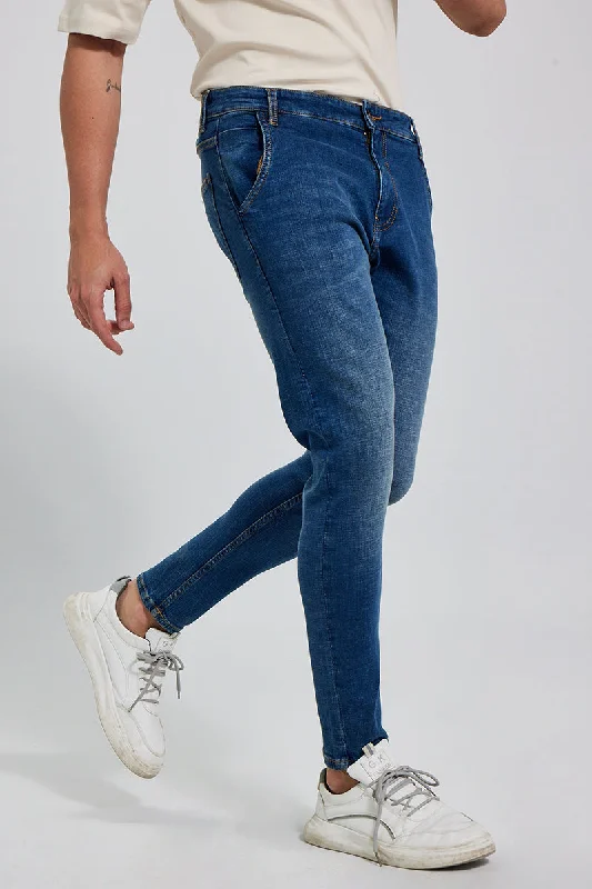 men's vibrant pants-Rex Azure Blue Skinny Jeans