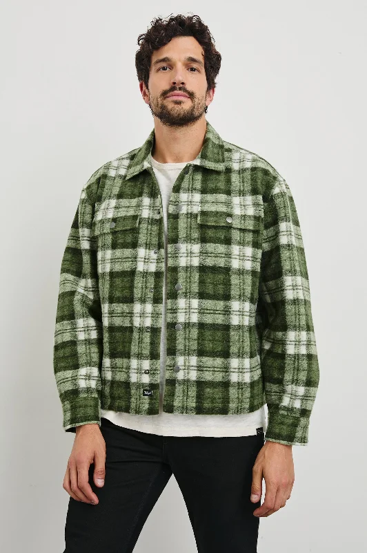 men's reflective jackets-SAXON JACKET - GREEN MIST