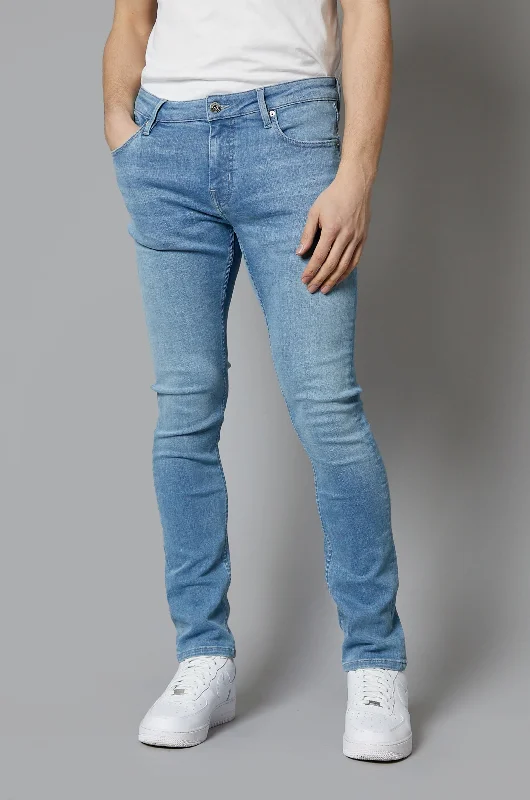 men's workout pants-Dakota Slim Fit Jeans In Light Blue