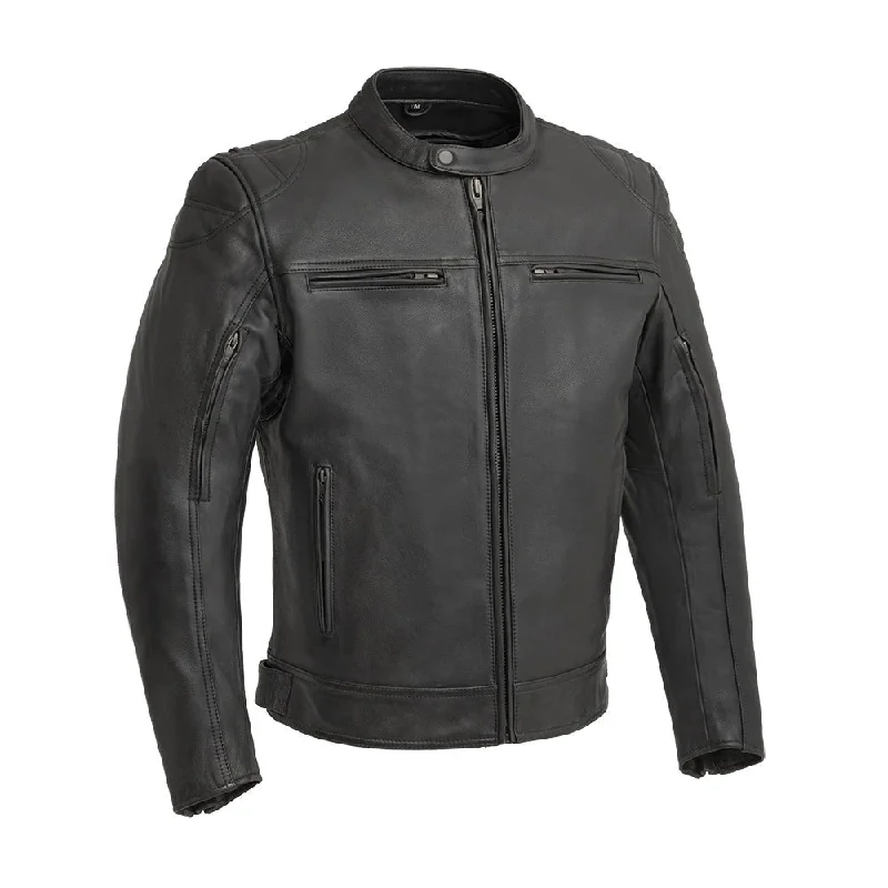 men's bold jackets-Top Performer Men's Motorcycle Leather Jacket