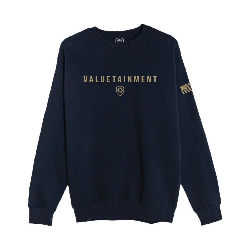 men's vacation sweatshirts-Gold Collection FLB Crewneck Sweatshirt - Navy