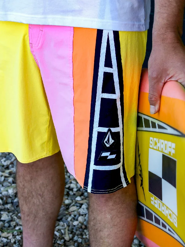 men's chic shorts-Schroff X Volcom Liberators Trunks - Blazing Yellow