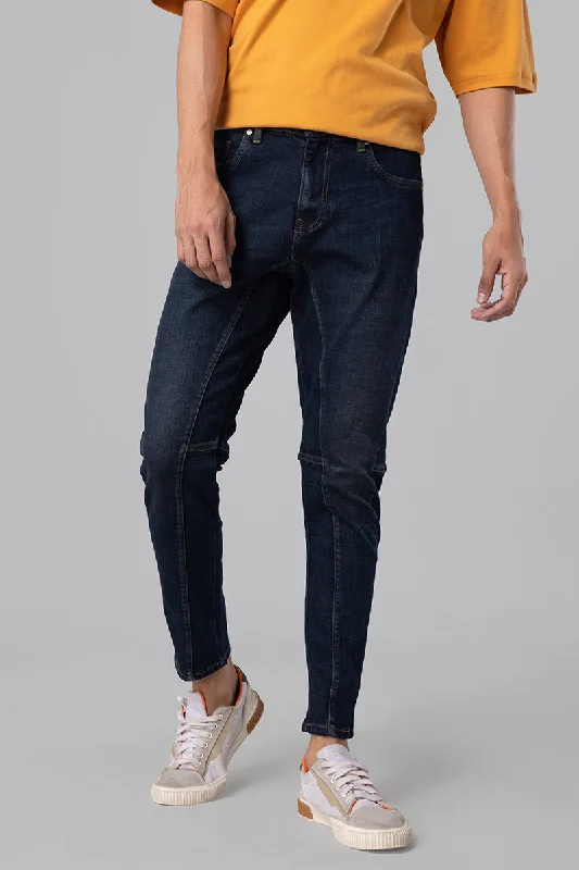 men's neutral color trousers-Kalf Dark Blue Skinny Jeans