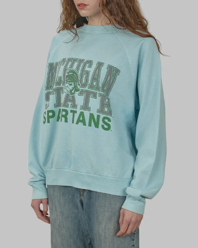 men's warm sweatshirts-(M/L) 80s Michigan State University Spartans