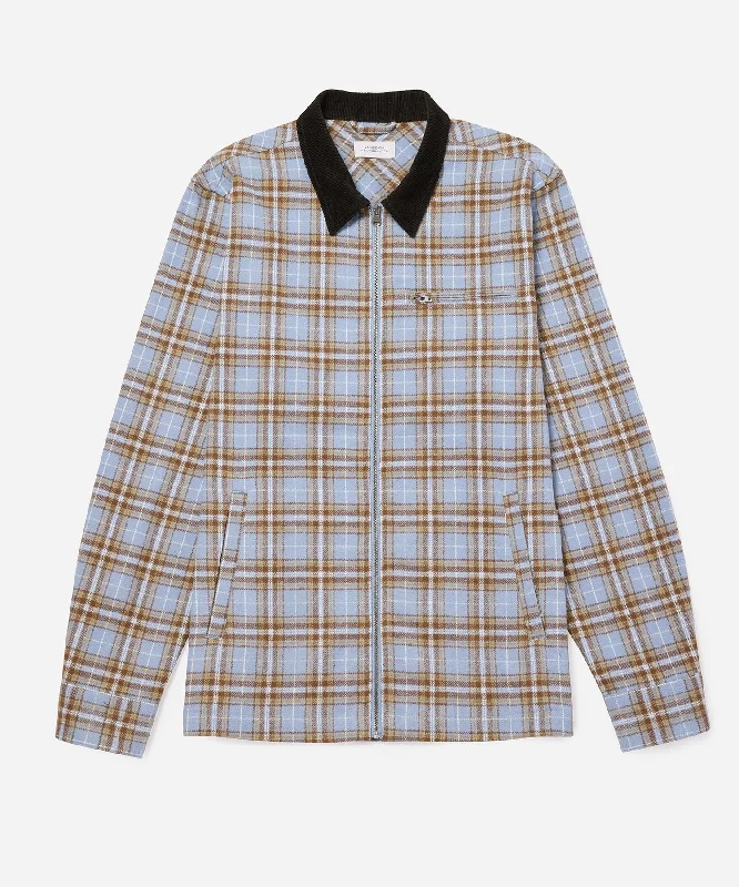 men's fall jackets-Ryan Zip Front Flannel Shirt