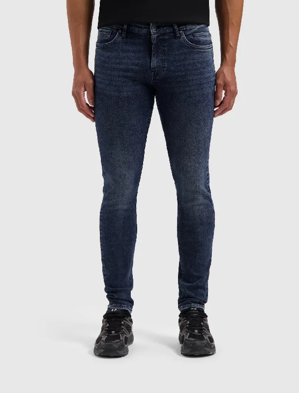 men's performance trousers-The Jone Skinny Fit Jeans | Denim Dark Blue