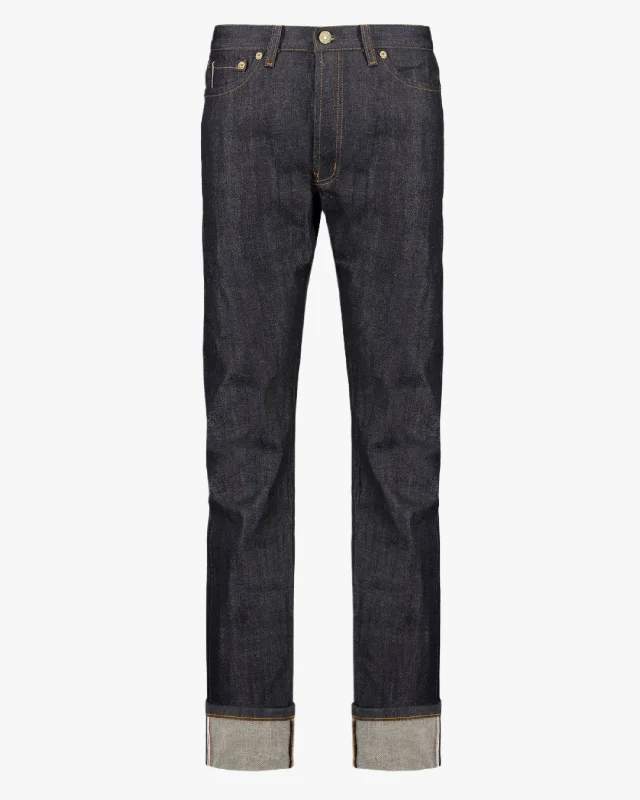 men's neutral color trousers-Slim Fit Selvedge (Raw)