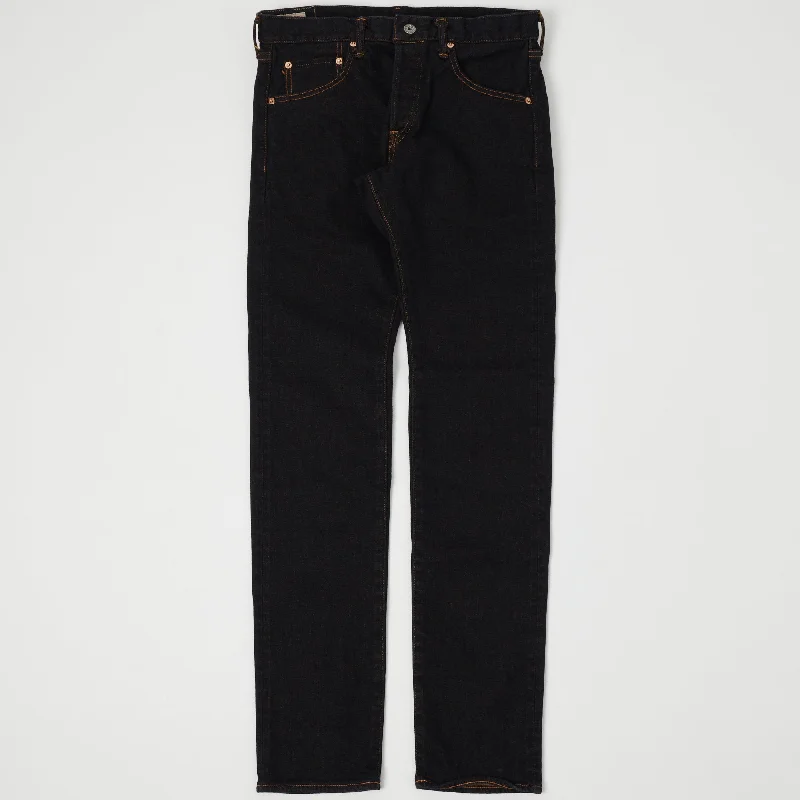 men's performance trousers-ONI 122S-RU Slim Tapered Jean - Rust Overdye One Wash