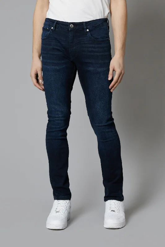 men's straight leg pants-Dakota Slim Fit Jeans In Ink Blue