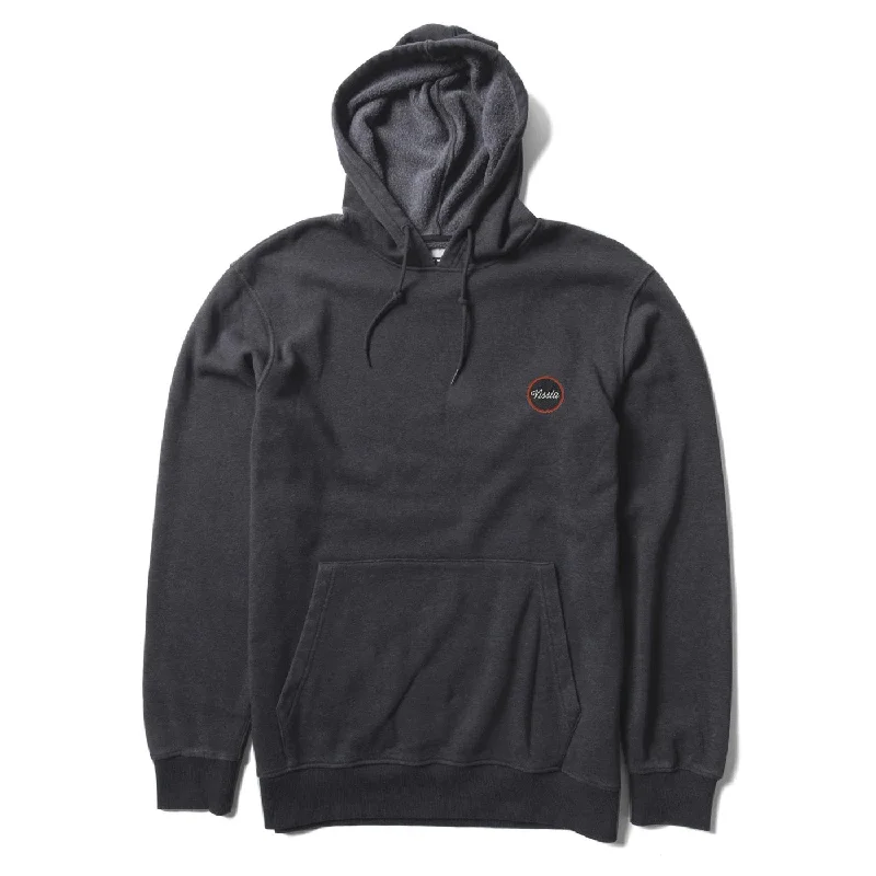 men's eco-friendly hoodies-Vissla Solid Sets Eco Pull Over Hooded Fleece - Black Heather 2