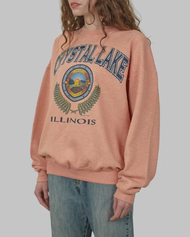 men's zip-up sweatshirts-(XL) 90s Crystal Lake