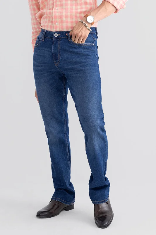 men's budget pants-Straight Fit Blue Denim