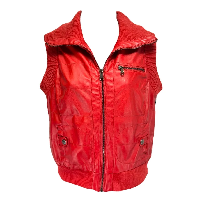 men's waistcoats-Vest Puffer & Quilted By Ci Sono In Red, Size: S