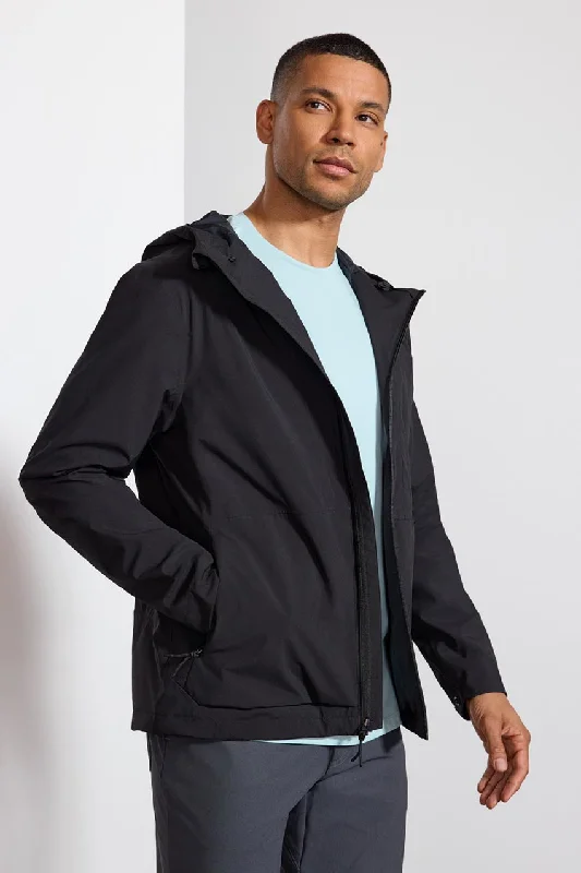 men's comfortable fit jackets-Tempest Rain Jacket - Black