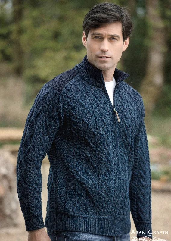 men's urban sweaters-Aran Crafts Full Zip Sweater | Sherwood