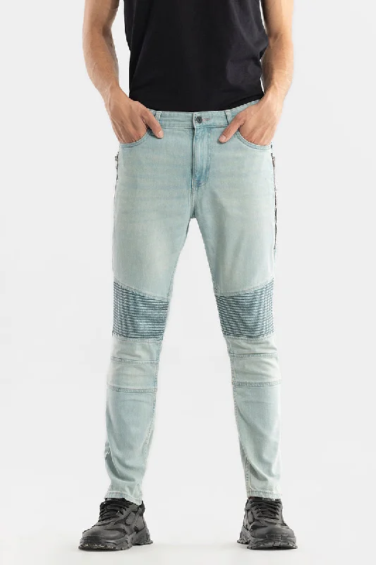 men's comfortable trousers-Griffin Ice Blue Skinny Jeans