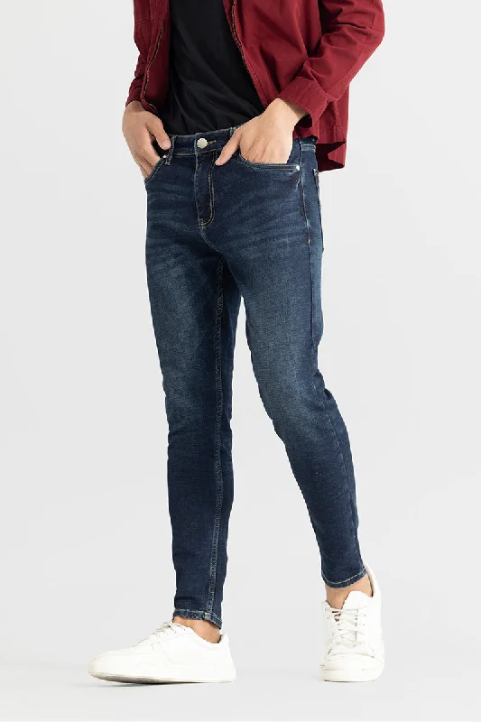 men's budget pants-Asher Denim Blue Skinny Jeans