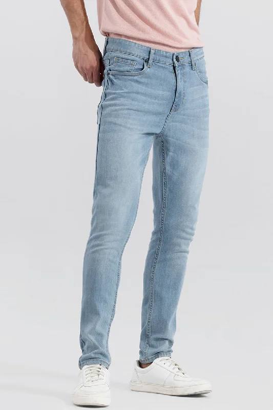 men's tennis trousers-Exuberant Sky Blue Skinny Jeans