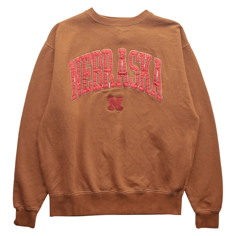 men's weekend sweatshirts-(L) 90s University of Nebraska