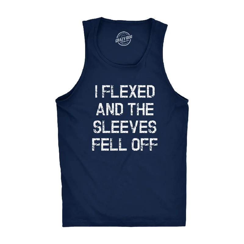 men's tank top active-I Flexed And The Sleeves Fell Off Men's Tank Top