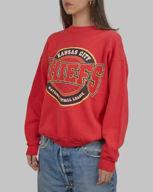 men's travel gear sweatshirts-(S) 90s Kansas City Chiefs