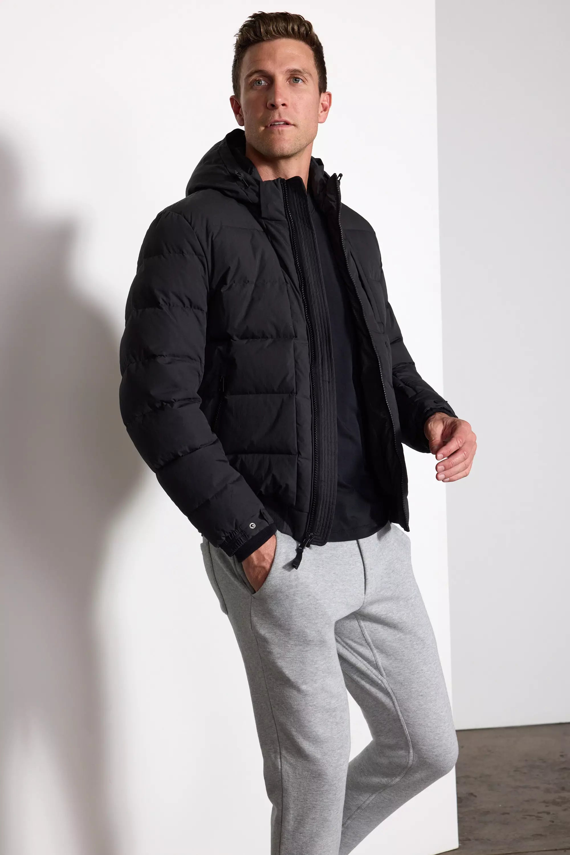 men's soft jackets-RDS Down Puffer - Black