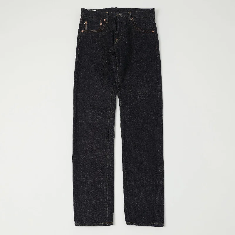 men's office trousers-ONI 622-DIZR 20oz 'Dark Indigo Secret Denim' Relaxed Tapered Jean - One Wash