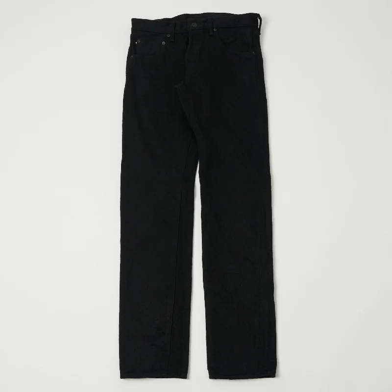 men's cargo pants-ONI 622ZR-BKBK Secret Denim Relaxed Tapered Jean - One Wash - Black