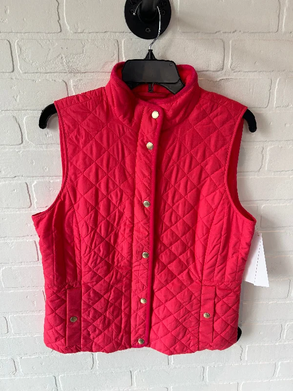 men's windproof vests-Vest Puffer & Quilted By Talbots In Pink, Size: Mp