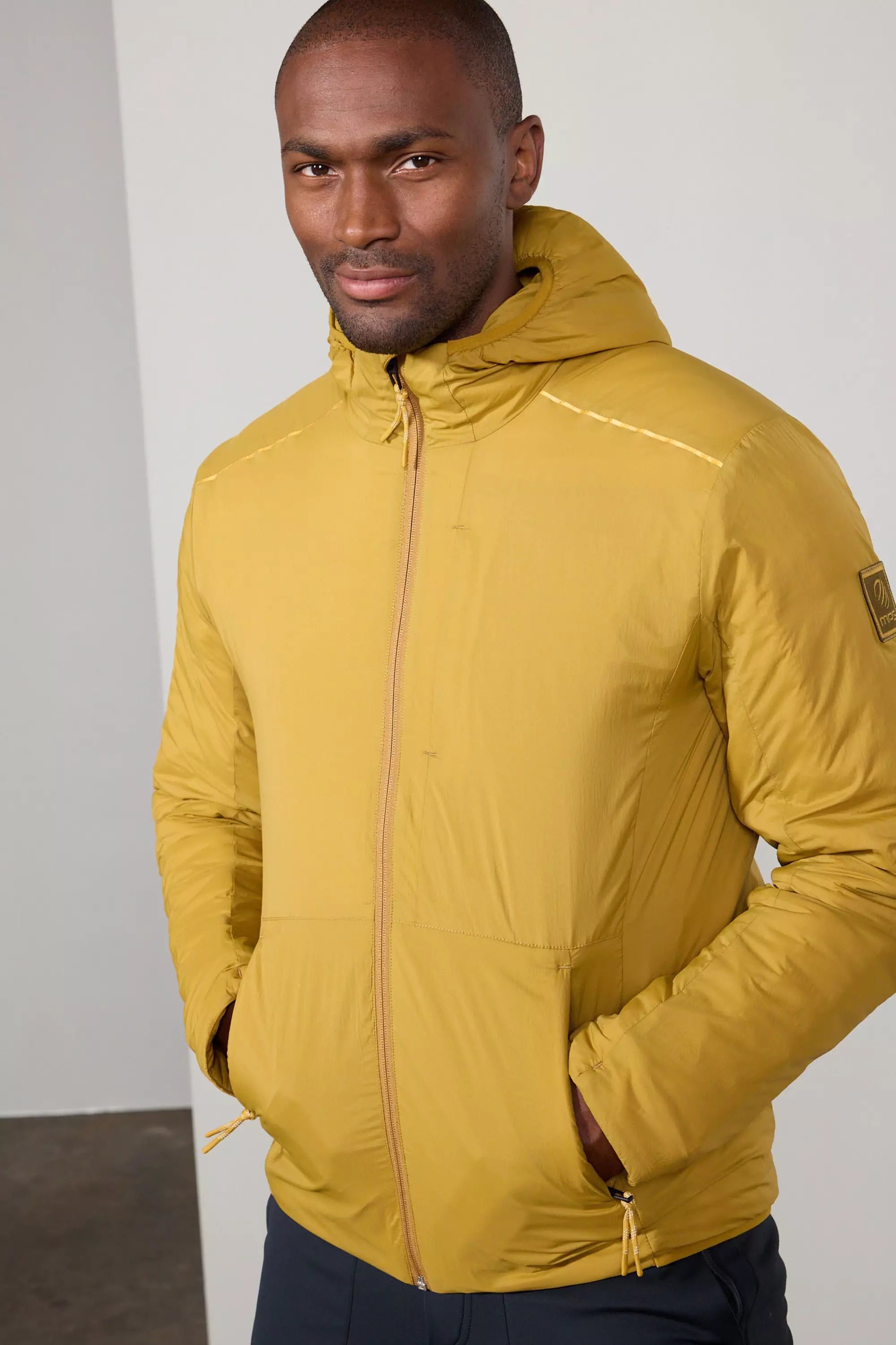 men's vibrant jackets-Insulated Tech Jacket - Old Gold