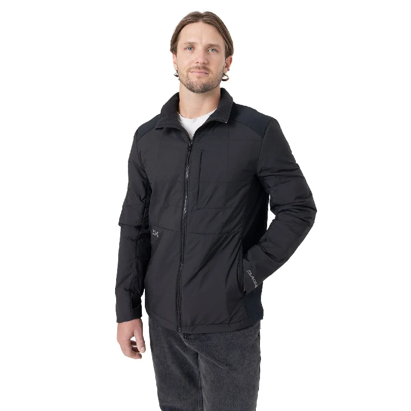 men's tailored jackets-Light Wt. Mixed Media Jacket - Black