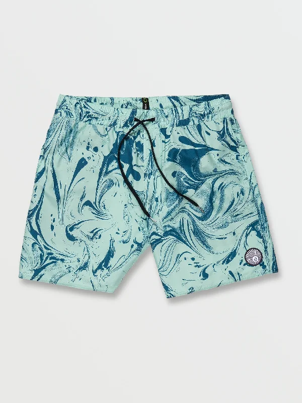 men's relaxed style shorts-Center Print Trunks - Bottle Green