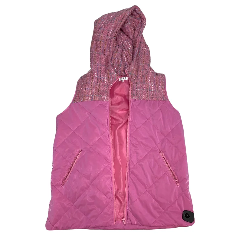 men's padded vests-Vest Puffer & Quilted By Tcec In Pink, Size: M