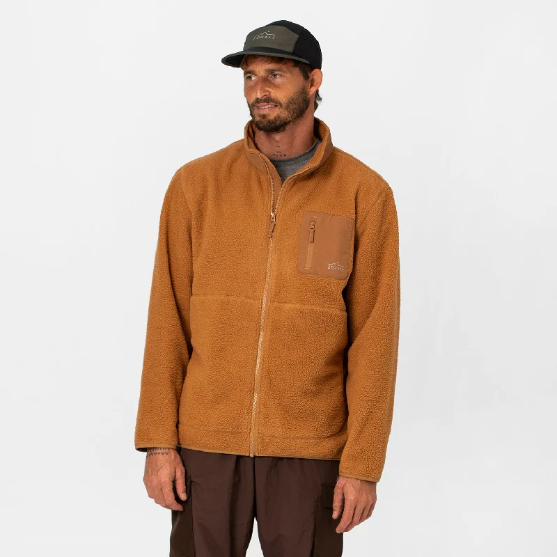 men's durable jackets-Mens Cosy Camp Fleece Clay