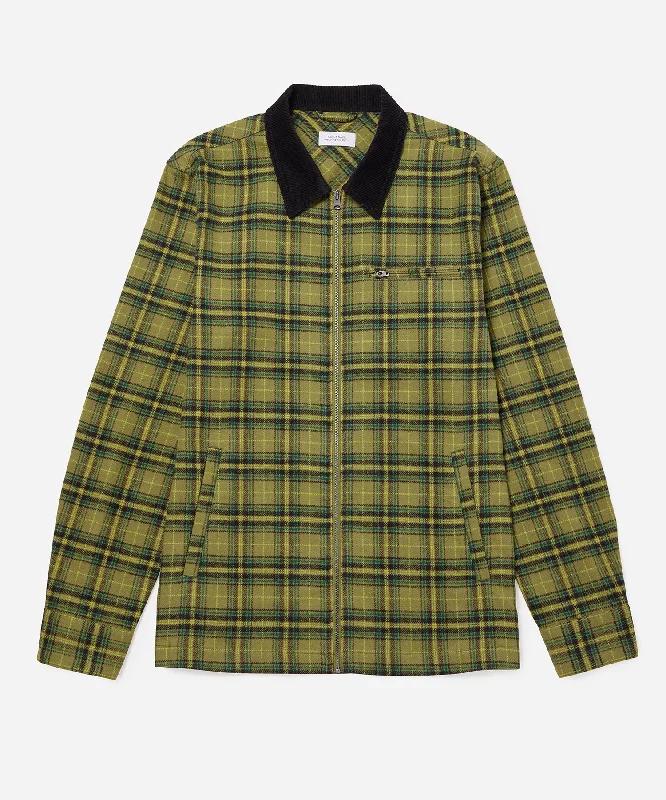 men's winter jackets-Ryan Zip Front Flannel Shirt