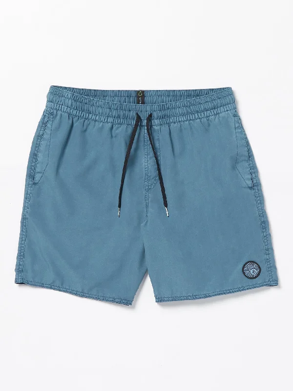 men's training shorts-Center Elastic Waist Trunks - Indigo Ridge