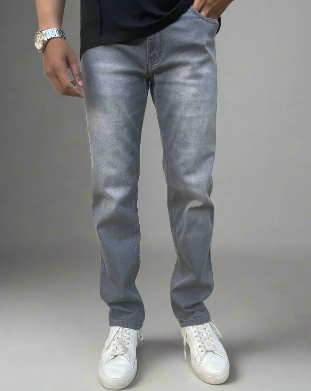 men's stylish fit pants-All Time Classic Wash Relaxed Straight Leg Jeans