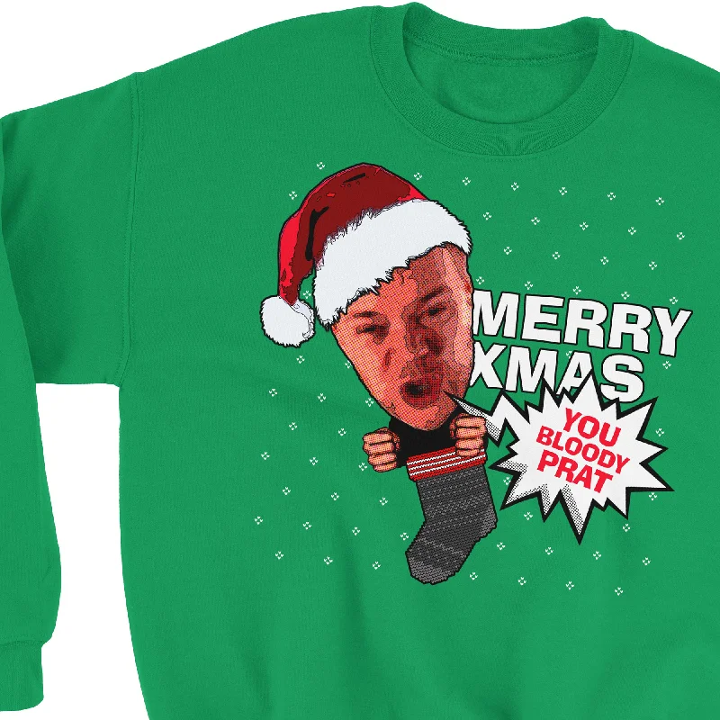 men's insulated sweatshirts-Merry Xmas You Bloody Prat Sweatshirt