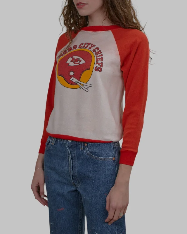 men's cotton sweatshirts-(XXS/XS) 70s Kansas City Chiefs