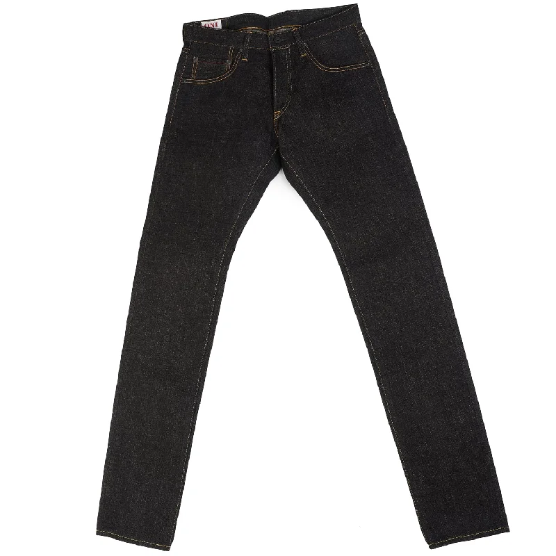 men's lounge pants-ONI 622 Aizumi 16oz Regular Tapered Jean - Raw