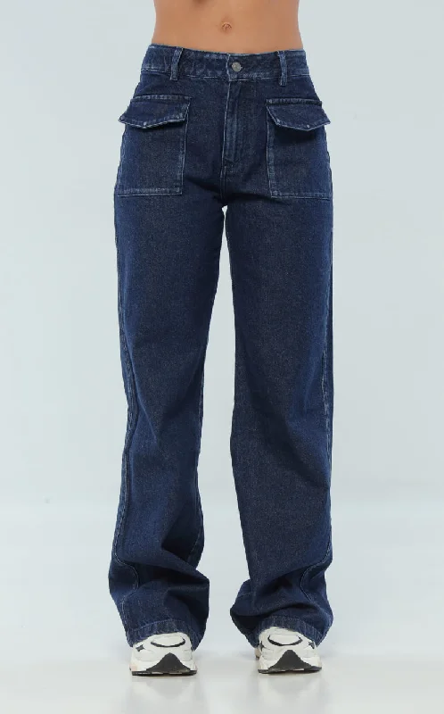 men's recycled pants-Jean Azul Straight