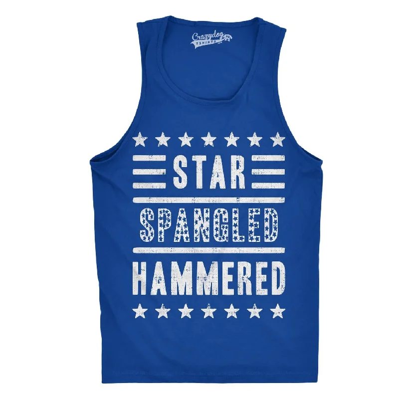 men's tank top for men-Star Spangled Hammered Men's Tank Top